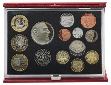 Набір монет Великобританія набір з 14 монет 2011 Proof 1, 2, 5, 10, 20, 50, 50 пенсів, 1, 1, 1, 2, 2, 2, 5 фунтів М23773 фото