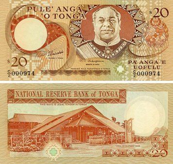 Banknote Tonga 20 Paʻanga 1995 (2001) UNC (P35b)