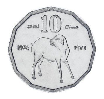 Монета Сомалі 10 центів 1976 VF-AU Тварина &mdash; вівця М23838 фото