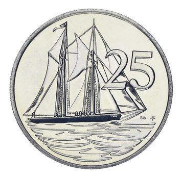 Монета Кайманові острови 25 центів 1980 UNC М23525 фото