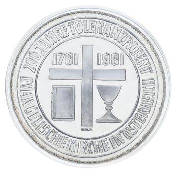 Монета Австрія 500 шилінгів 1981 Срібло AU-UNC 200 років релігійної терпимості (Ag 640, 24 грами) М24068 фото