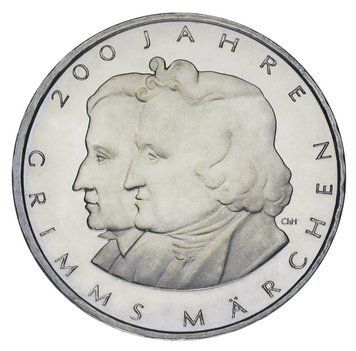 Монета Німеччина 10 євро 2012 UNC Брати Грімм М08653 фото