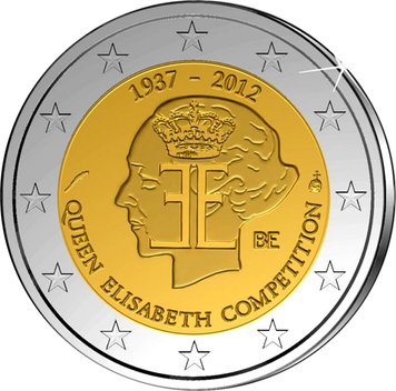 Belgium 2 Euro 2012 "75th Anniversary of the Queen Elizabeth Competition" UNC (KM # 317)