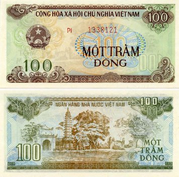 Vietnam 100 dong 1991 UNC (P105)