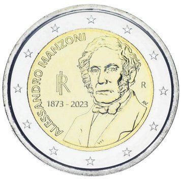 Монета Италия 2 евро 2023 Биметалл UNC 150 лет со дня смерти Алессандро Мандзони М17753 фото