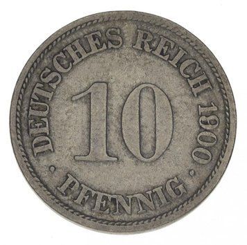 Germany 10 pfennigs 1900 F-VF Out of circulation