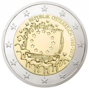 Австрія 2 євро 2015 «Європейський прапор» UNC (KM#3247) М02299 фото