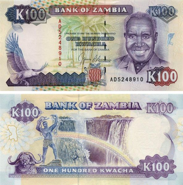 Zambia 100 kwacha 1991 UNC (P34)