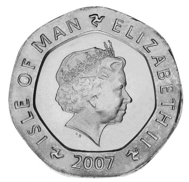 Isle of Man 20 pence 2007 UNC Castle Rushen Clock