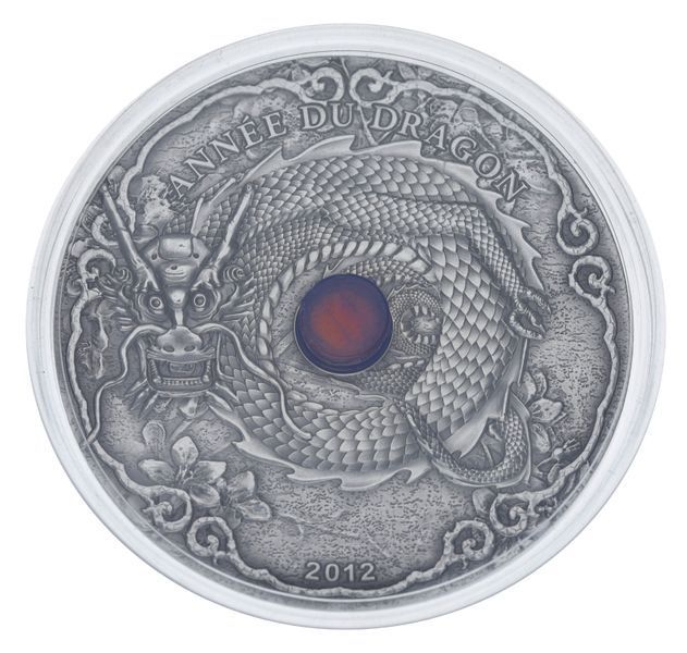 Монета Того 1500 франків 2012 &laquo;Рік дракона&raquo; Срібло UNC (KM#94) М04152 фото
