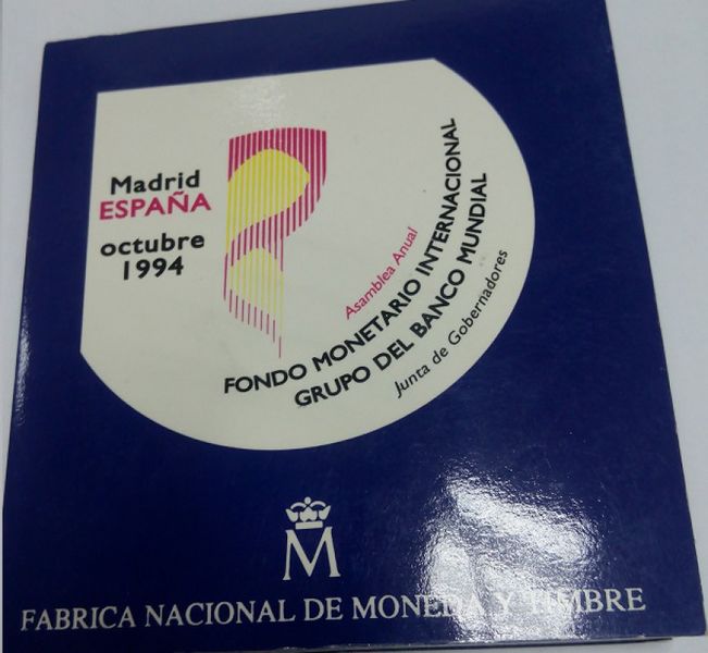 Іспанія 2000 песет 1994 «Асамблея Всесвітнього банку і МВФ в Мадриді» Срібло UNC (KM#937) М02932 фото