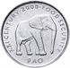 Somalia 5 shillings 2000 AU-UNC FAO FAO Elephant (KM # 45)