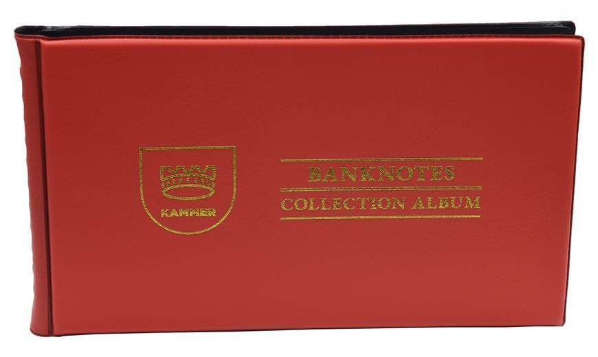 Album for 40 banknotes (white separator sheet), red Kammer