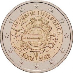 Austria 2 euro 2012 "10 years of the euro" UNC (KM # 3205)