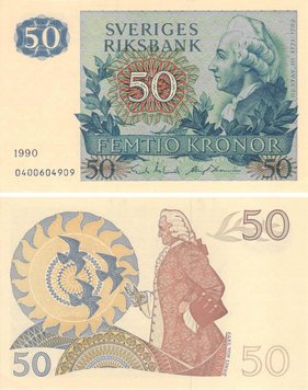 Швеція 50 крон 1990 UNC (P53) Б09269 фото