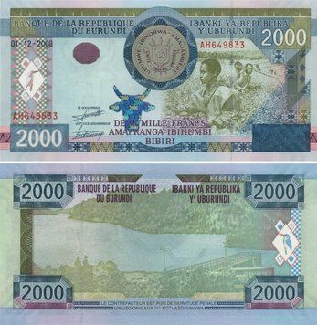Burundi 2000 francs 2008 UNC (P47)