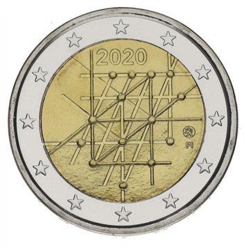 Монета Фінляндія 2 євро 2020 UNC 100-річчя університету Турку М14624 фото