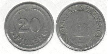 Угорщина 20 філерів 1928 VF (KM#508) М02312 фото