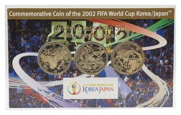 Coins set Japan set of 3 coins of 500 yen 2002 UNC 2002 FIFA World Cup in Japan and Korea