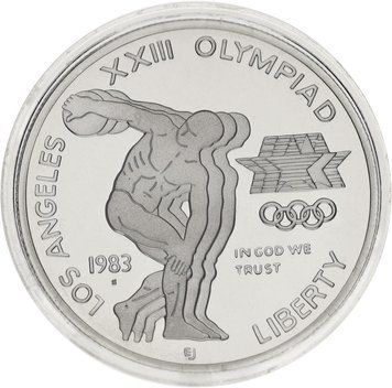 Coin USA 1 dollar 1983 Silver S Proof XXIII Summer Olympics Los Angeles 1988 Eagle (KM # 209)
