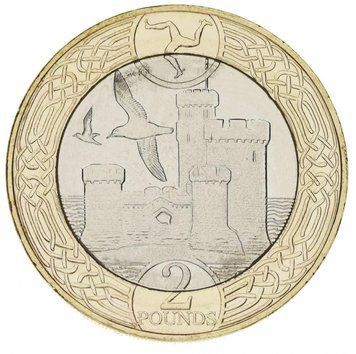 Острів Мен 2 фунта 2017 Біметал UNC Фортеця М13919 фото