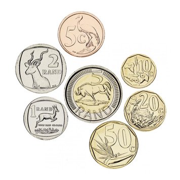 South Africa set of 7 coins 2005-2016 UNC 5, 10, 20, 50 cents, 1, 2, 5 rand