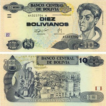 Bolivia 10 Bolivians 2007 UNC (P233)