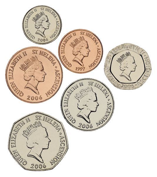 Coins set Saint Helena set of 6 coins 1997-2006 UNC 1, 2, 5, 10, 20, 50 pence