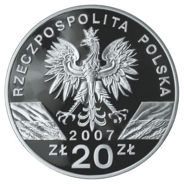Coin Poland 20 PLN 2007 "Seal" Silver Proof (Y # 579)