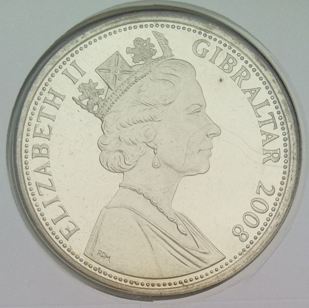 Гібралтар 1 крона 2008 року &laquo;Винищувач SE5 Ройал Ейркрафт Фекторі&raquo; UNC (KM#1374.1) М08747 фото