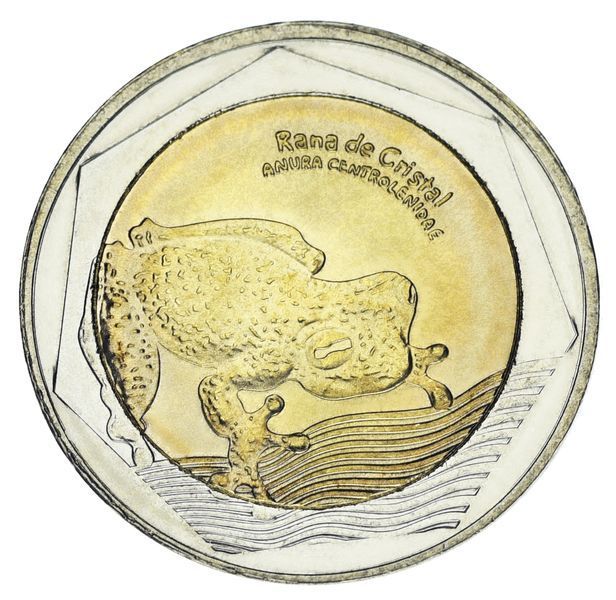 Coin Colombia 500 Pesos 2021 Bimetal UNC Toad Frog