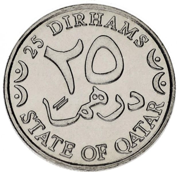 Qatar 25 dirham 1973-2003 AU-UNC