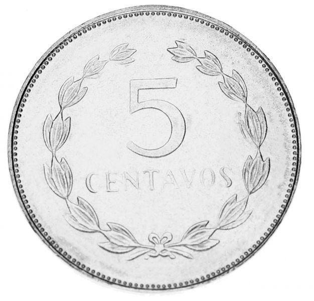 Coins set El Salvador set of 7 coins 1972-1999 AU-UNC 1, 2, 3, 5, 10, 25, 50 centavos