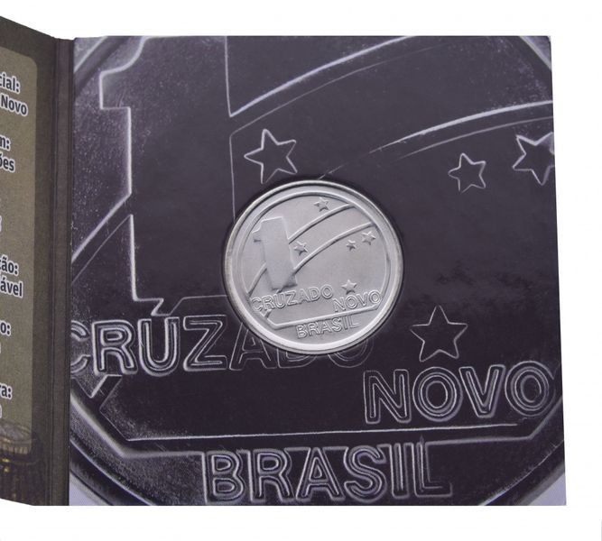 Coin Brazil 1 Cruzado 1989 UNC Commemorative 100 Years of the Republic Souvenir