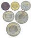 Coins set Singapore 6 Coin Set 1987 VF-AU 1, 5, 10, 20, 50 Cents