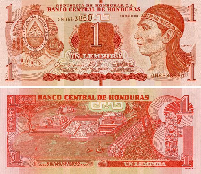 Honduras 1 lempira 2022 UNC (P96)