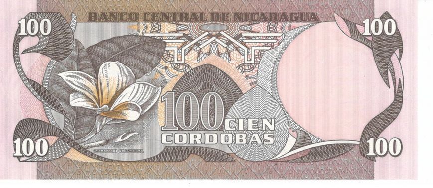 Нікарагуа 100 Кордоба 1984 UNC (P141) Б07658 фото