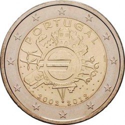 Portugal 2 euro 2012 "10 years of the euro" UNC (KM # 812)