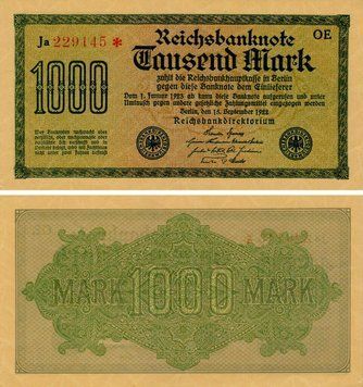 Banknote Germany 1000 marks 1922 AU-UNC (P76)