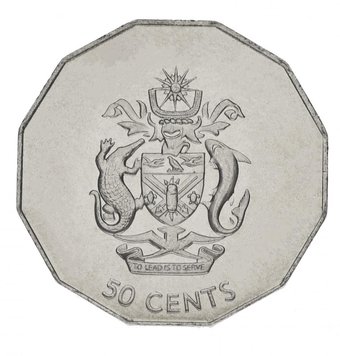 Solomon Islands 50 cents 2005 AU-UNC