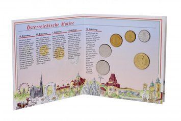 Набір монет Австрія набір з 6 монет 1996 UNC 10, 50 гріш, 1, 5, 10, 20 шилінгів Сувенір М14962 фото