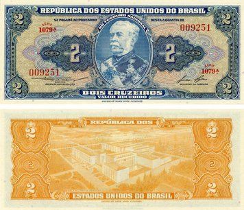 Banknote Brazil 2 Cruzeiro 1954-1958 UNC (P151)