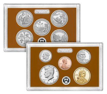 Набір монет США набір з 10 монет 2019 Proof S 1, 5, 10, 50 центів, 1 долар і 5 монет по 25 центів парки США М14799 фото