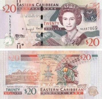 Eastern Caribbean $ 20 1993 UNC (P28)