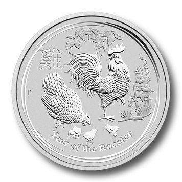Australia $ 2 2017 Year of the Rooster UNC Silver