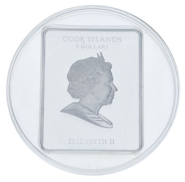 Coin Cook Islands 5 Dollars 2011 Silver Proof Coin Named Catherine - Saint Catherine