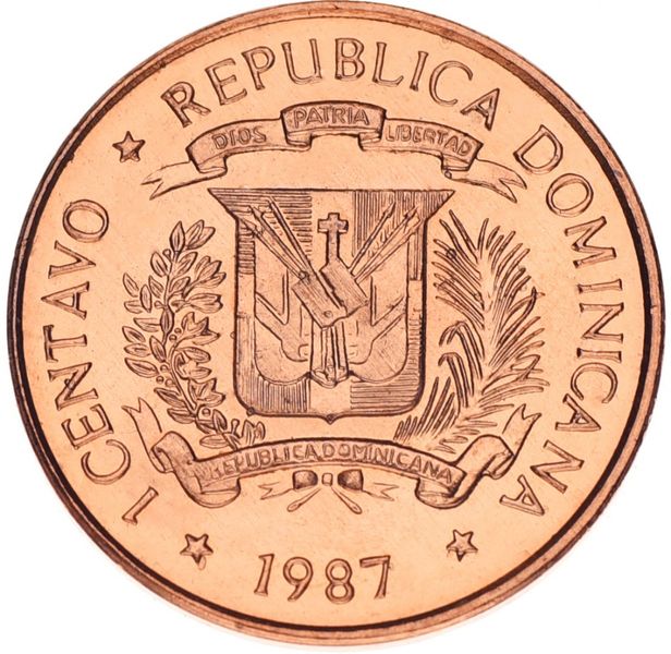 Dominican Republic 1 centavo 1987 AU-UNC