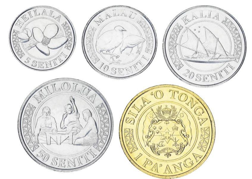 Tonga set of 5 2015 UNC coins