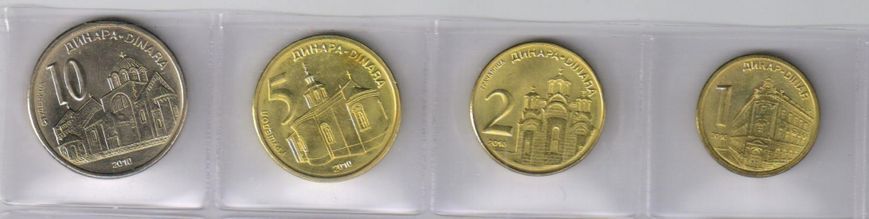 Сербия набор из 4 монет 2007-2016 UNC 1, 2, 5, 10 динаров М01922 фото