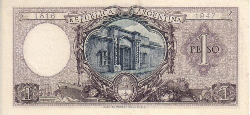 Аргентина 1 песо 1952-1955 AU-UNC Б05423 фото